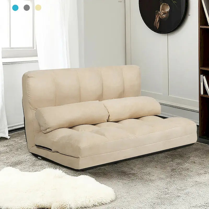 Costway Foldable Floor Sofa Bed 6-Position Adjustable Lounge Couch