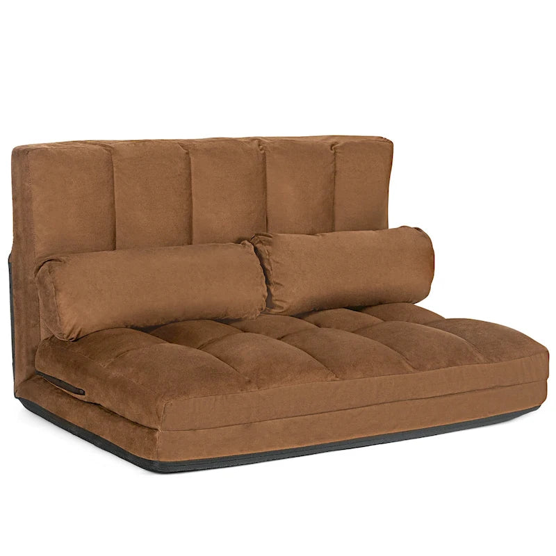 Costway Foldable Floor Sofa Bed 6-Position Adjustable Lounge Couch