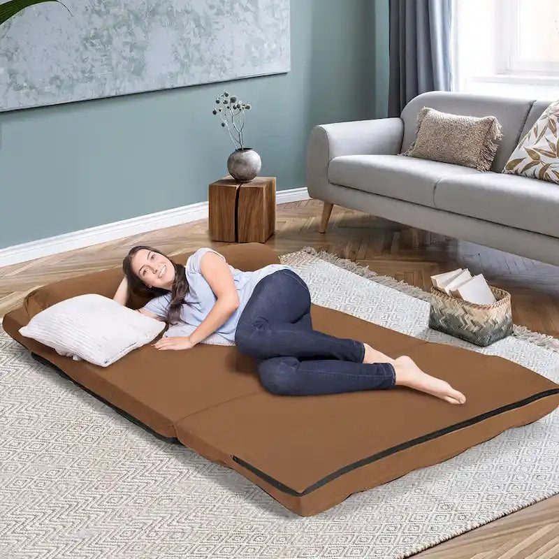 Costway Foldable Floor Sofa Bed 6-Position Adjustable Lounge Couch