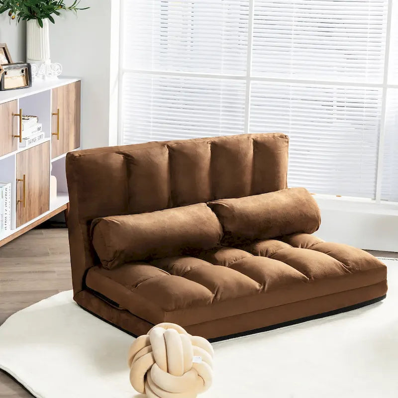 Costway Foldable Floor Sofa Bed 6-Position Adjustable Lounge Couch