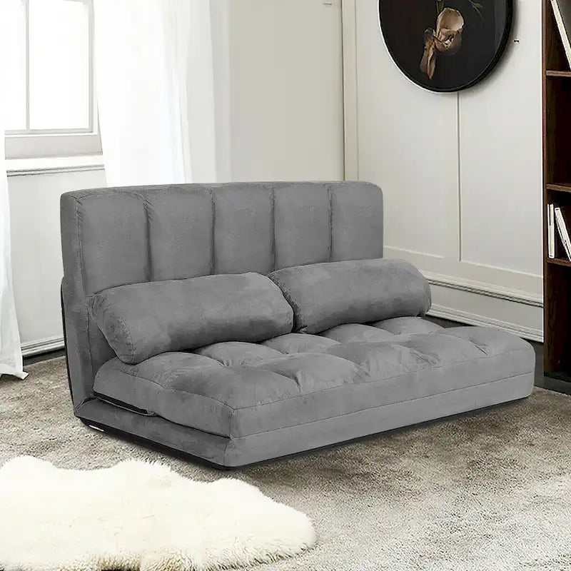 Costway Foldable Floor Sofa Bed 6-Position Adjustable Lounge Couch