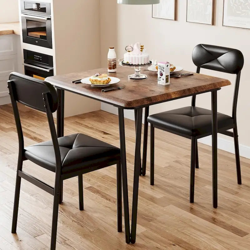 Tavolo da pranzo per 2, set tavolo piccolo e sedie (2 pezzi)
