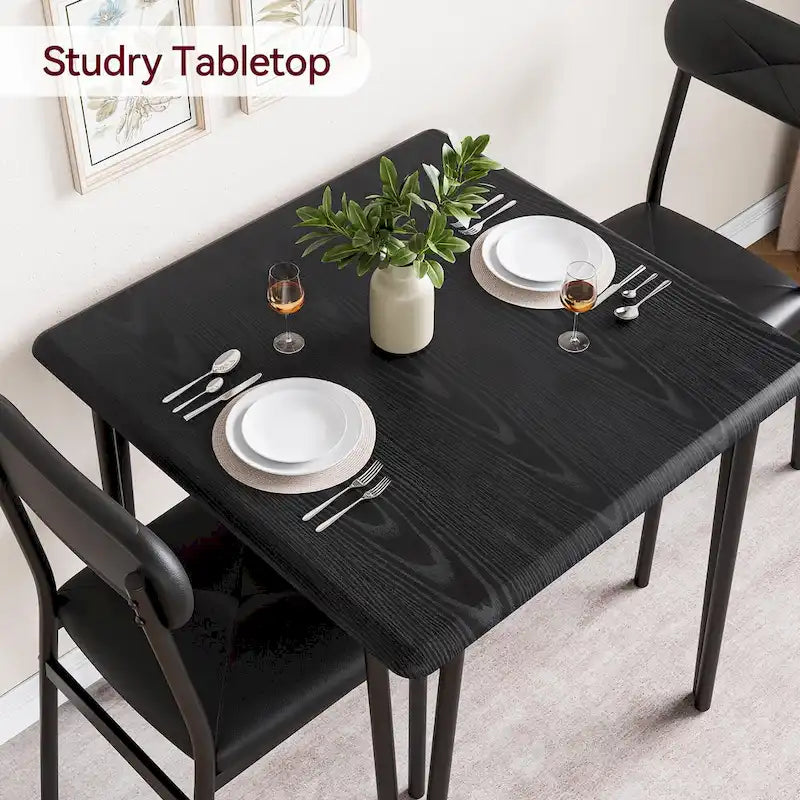 Tavolo da pranzo per 2, set tavolo piccolo e sedie (2 pezzi)