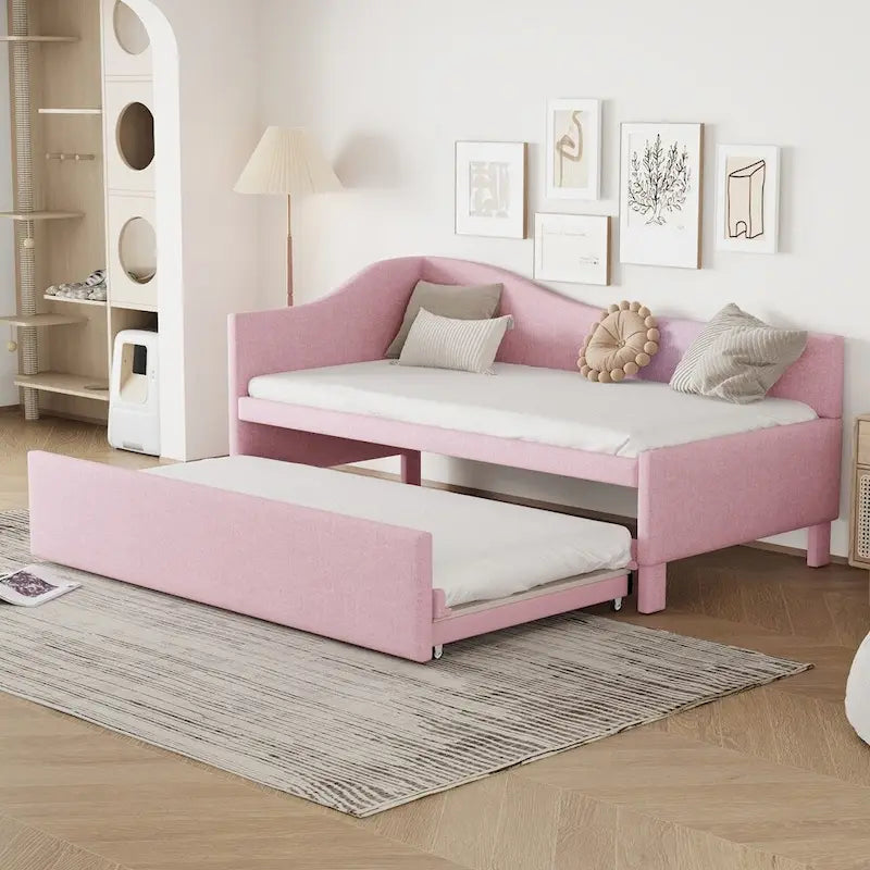 Divano letto a L rivestito con letto estraibile a scomparsa