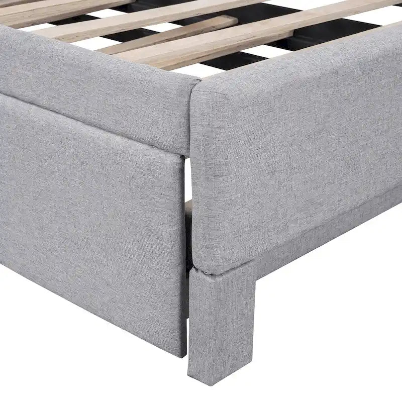 Divano letto a L rivestito con letto estraibile a scomparsa