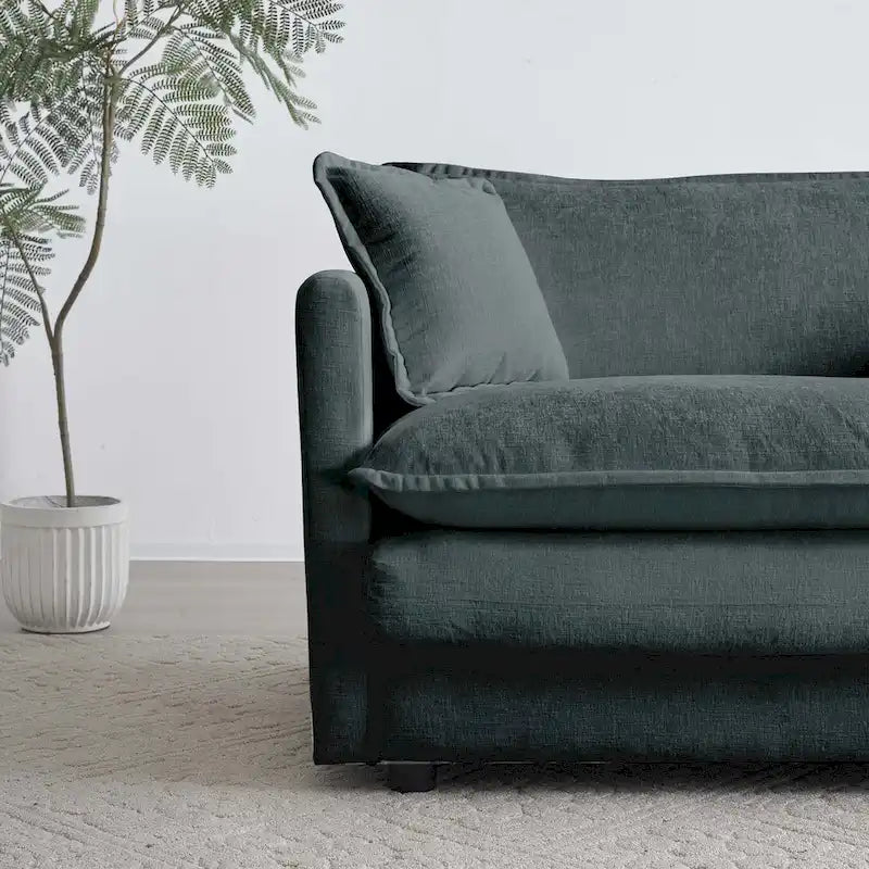 111.5 Chenille 4-Seater Sofa with Customizable Configurations and Premium Comfort