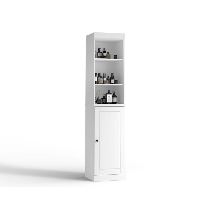 Palace Imports Mobile Bagno 100% Legno Massello da 16,5 con Ante Solide e Ripiani Regolabili