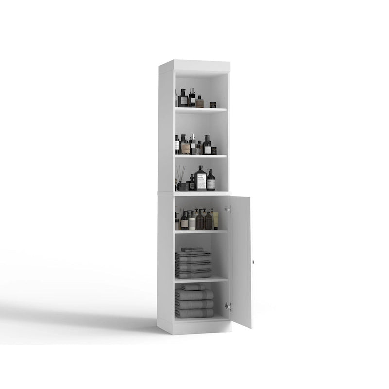Palace Imports Mobile Bagno 100% Legno Massello da 16,5 con Ante Solide e Ripiani Regolabili