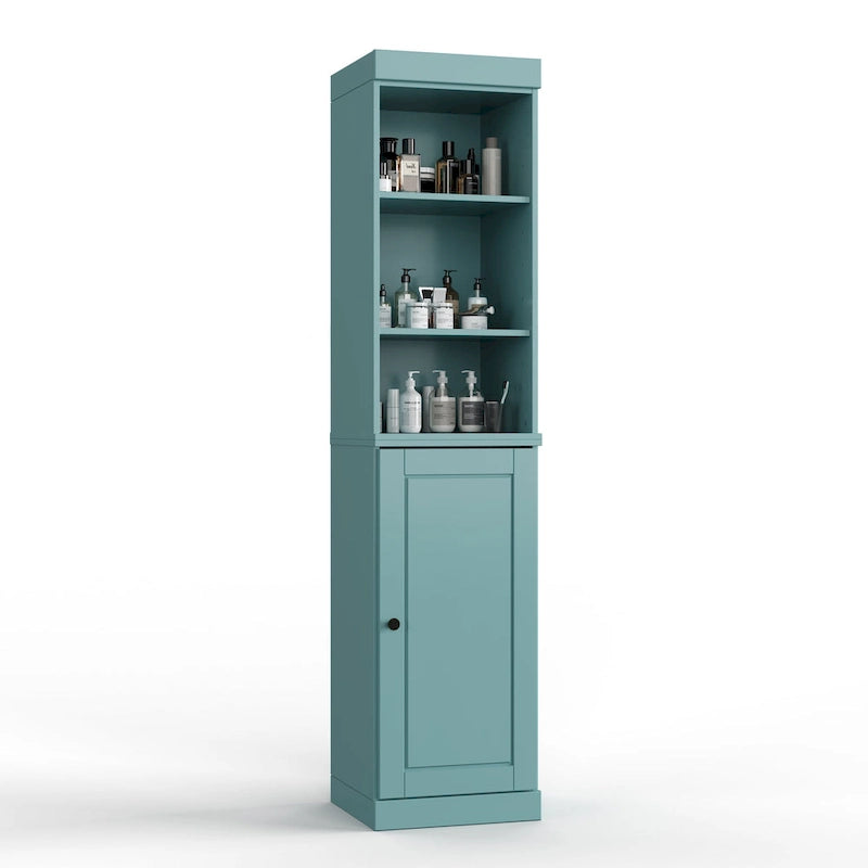 Palace Imports Mobile Bagno 100% Legno Massello da 16,5 con Ante Solide e Ripiani Regolabili