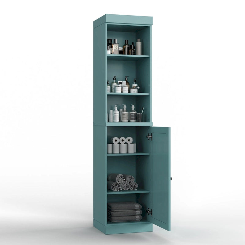 Palace Imports Mobile Bagno 100% Legno Massello da 16,5 con Ante Solide e Ripiani Regolabili