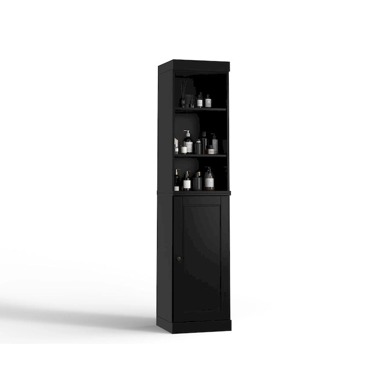 Palace Imports Mobile Bagno 100% Legno Massello da 16,5 con Ante Solide e Ripiani Regolabili