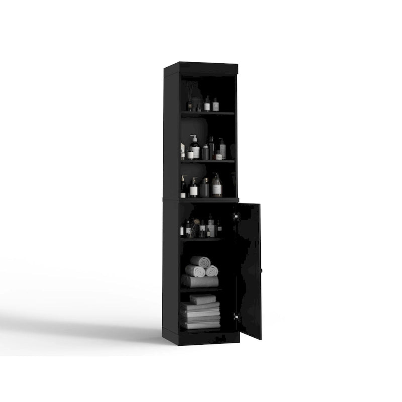 Palace Imports Mobile Bagno 100% Legno Massello da 16,5 con Ante Solide e Ripiani Regolabili