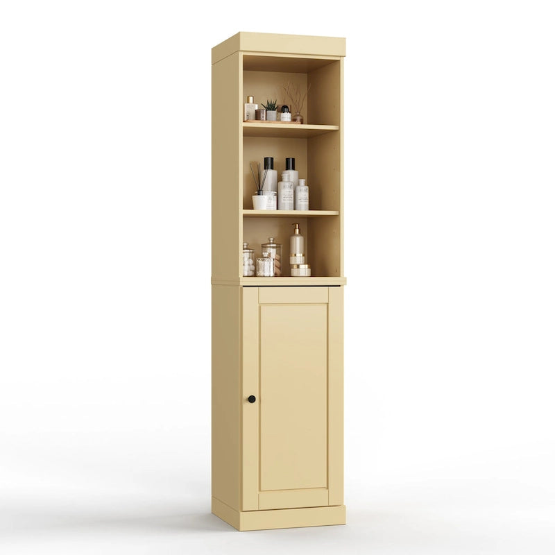 Palace Imports Mobile Bagno 100% Legno Massello da 16,5 con Ante Solide e Ripiani Regolabili