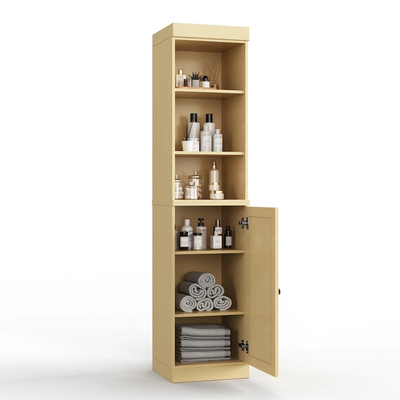 Palace Imports Mobile Bagno 100% Legno Massello da 16,5 con Ante Solide e Ripiani Regolabili