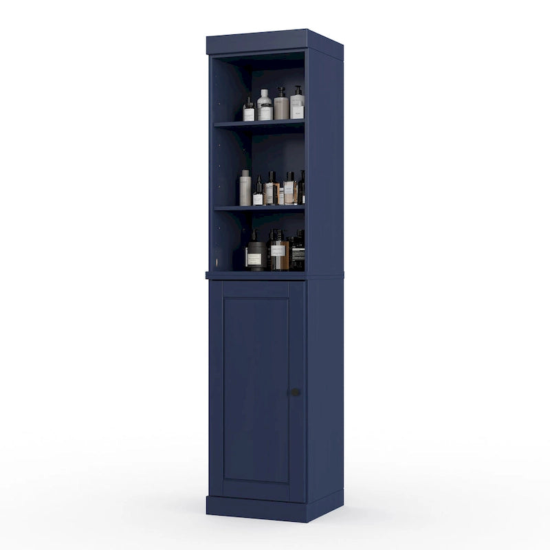 Palace Imports Mobile Bagno 100% Legno Massello da 16,5 con Ante Solide e Ripiani Regolabili