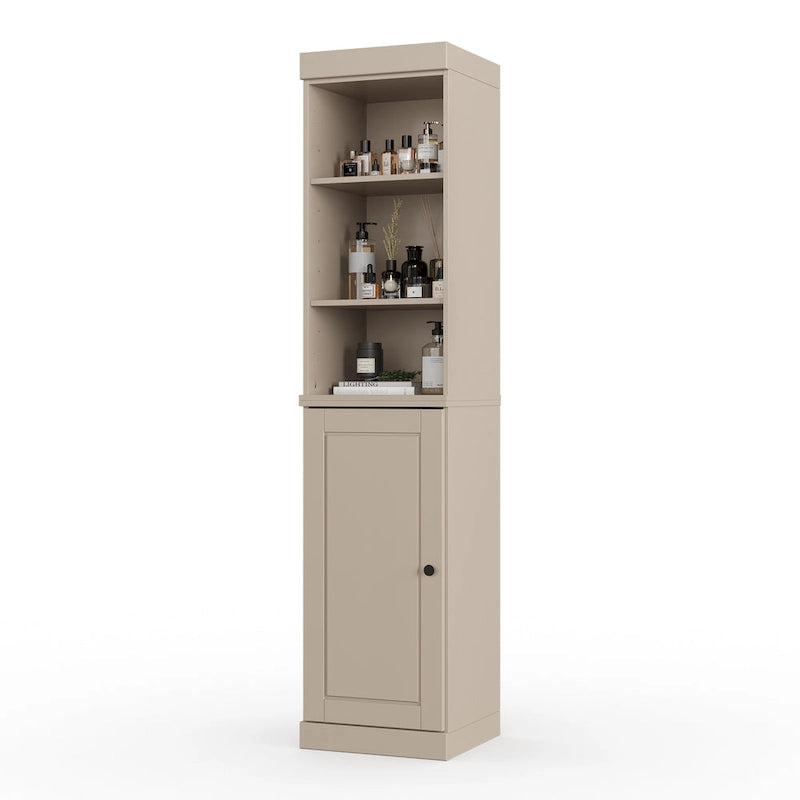 Palace Imports Mobile Bagno 100% Legno Massello da 16,5 con Ante Solide e Ripiani Regolabili