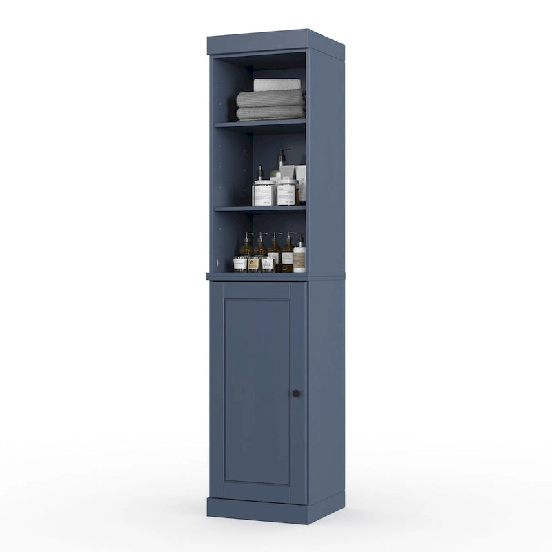 Palace Imports Mobile Bagno 100% Legno Massello da 16,5 con Ante Solide e Ripiani Regolabili