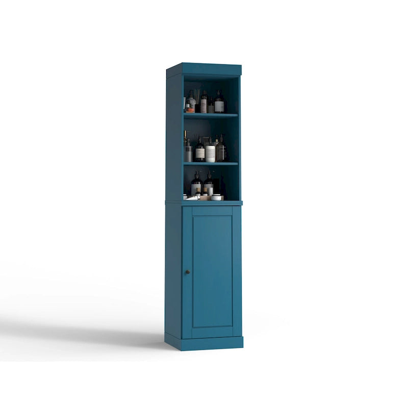Palace Imports Mobile Bagno 100% Legno Massello da 16,5 con Ante Solide e Ripiani Regolabili