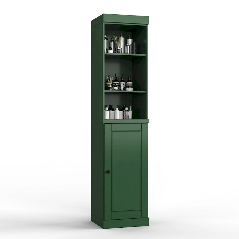 Palace Imports Mobile Bagno 100% Legno Massello da 16,5 con Ante Solide e Ripiani Regolabili