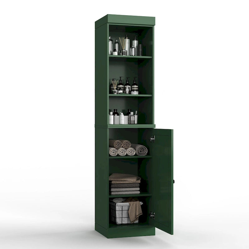 Palace Imports Mobile Bagno 100% Legno Massello da 16,5 con Ante Solide e Ripiani Regolabili