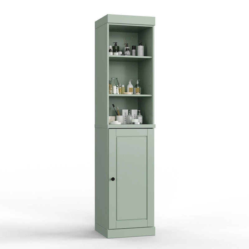 Palace Imports Mobile Bagno 100% Legno Massello da 16,5 con Ante Solide e Ripiani Regolabili