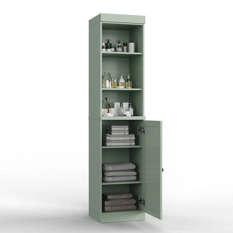 Palace Imports Mobile Bagno 100% Legno Massello da 16,5 con Ante Solide e Ripiani Regolabili