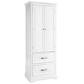 Costway 62 Tall Bathroom Freestanding Floor Storage Cabinet with 2 - 24 x 16 x 62 (L x W x H)