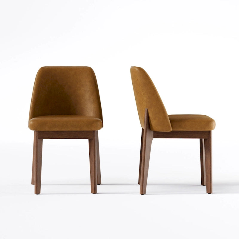 set di 2 sedie imbottite con gambe in legno, adatte per cucina, sala da pranzo e ufficio
