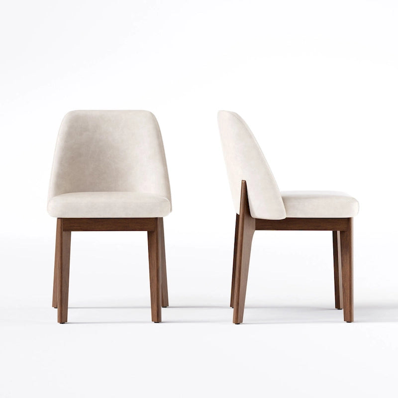 set di 2 sedie imbottite con gambe in legno, adatte per cucina, sala da pranzo e ufficio