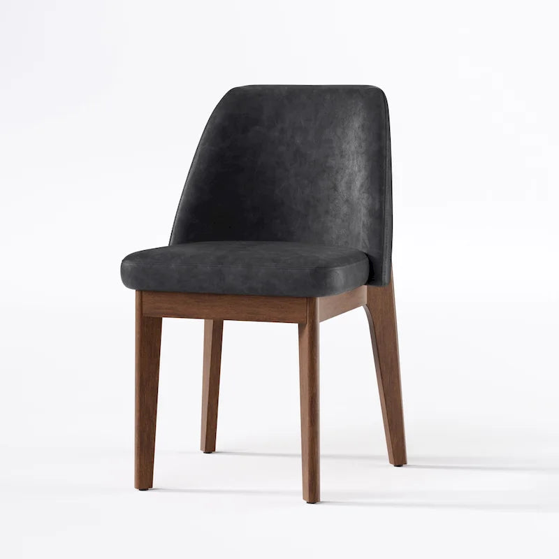 set di 2 sedie imbottite con gambe in legno, adatte per cucina, sala da pranzo e ufficio
