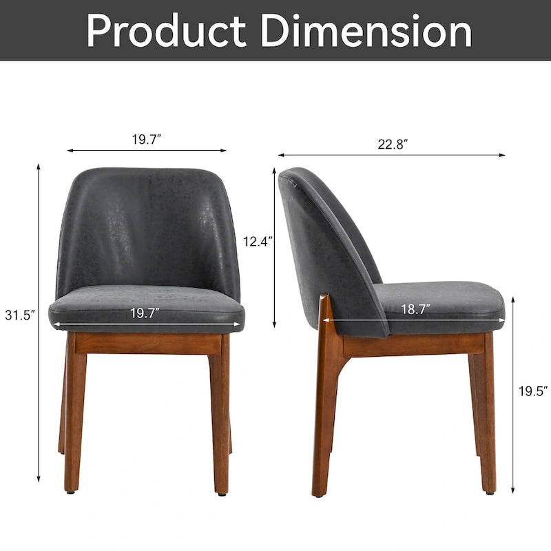 set di 2 sedie imbottite con gambe in legno, adatte per cucina, sala da pranzo e ufficio