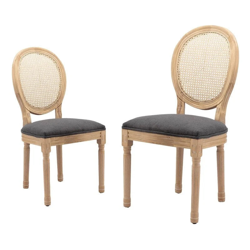 Set di 4 sedie da pranzo francesi con borchie