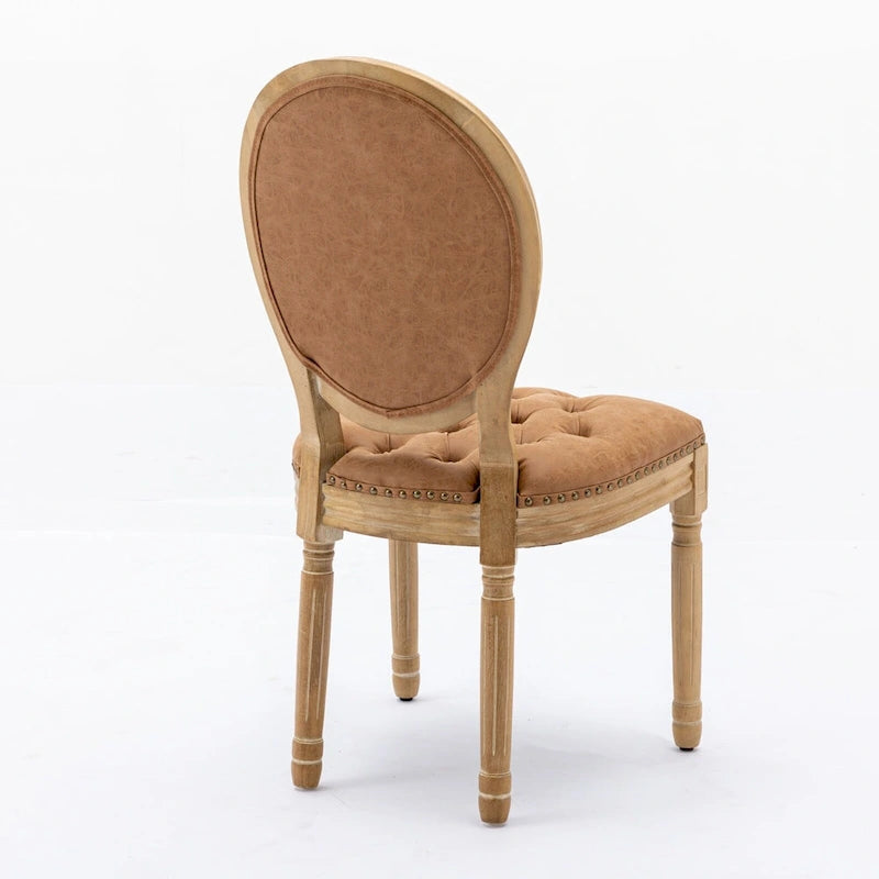Set di 4 sedie da pranzo francesi con borchie