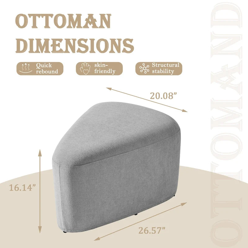 26 Poggiapiedi e pouf, pouf ottomano in tessuto moderno