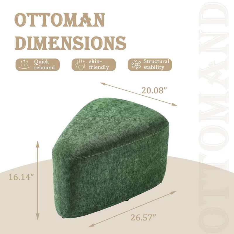 26 Poggiapiedi e pouf, pouf ottomano in tessuto moderno