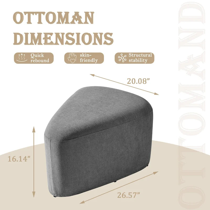 26 Poggiapiedi e pouf, pouf ottomano in tessuto moderno