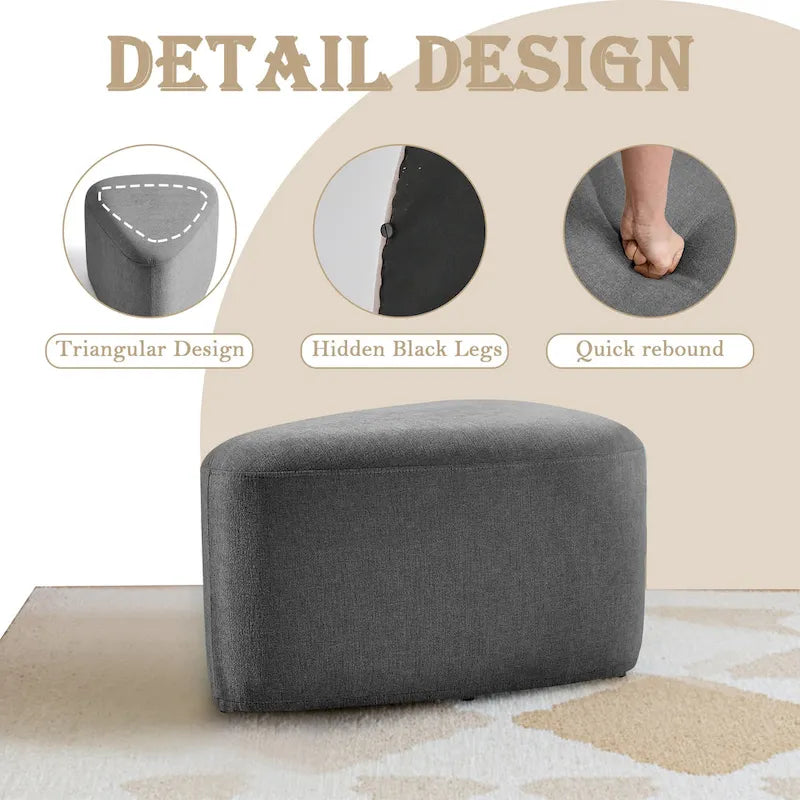 26 Poggiapiedi e pouf, pouf ottomano in tessuto moderno