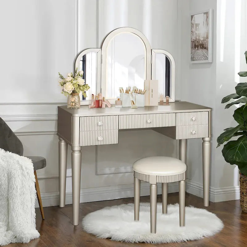 AGODY Mirrored Vanity with LED Light