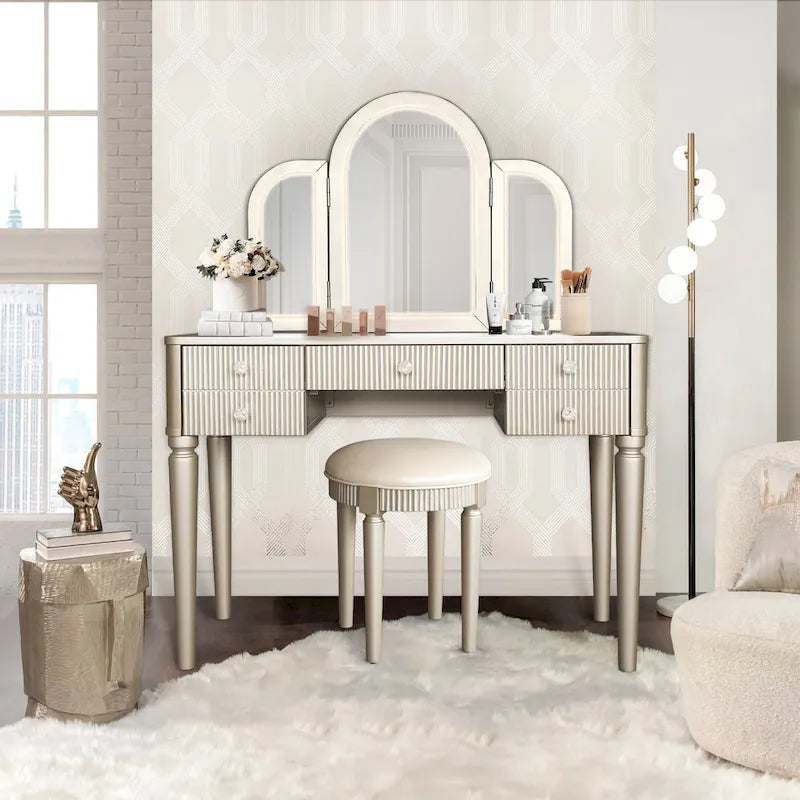 AGODY Mirrored Vanity with LED Light