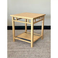 Zen End Table with Shelf in Natural