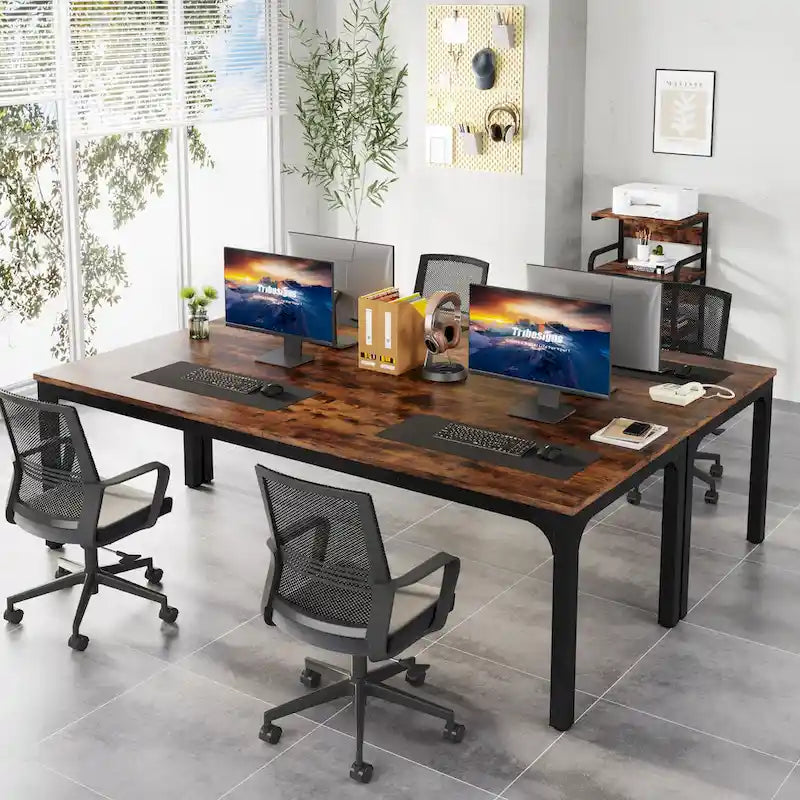 78.7 inches Extra Long Computer Desk 2 Person, Wide Double Office Writing Workstation