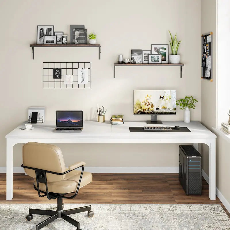 78.7 inches Extra Long Computer Desk 2 Person, Wide Double Office Writing Workstation