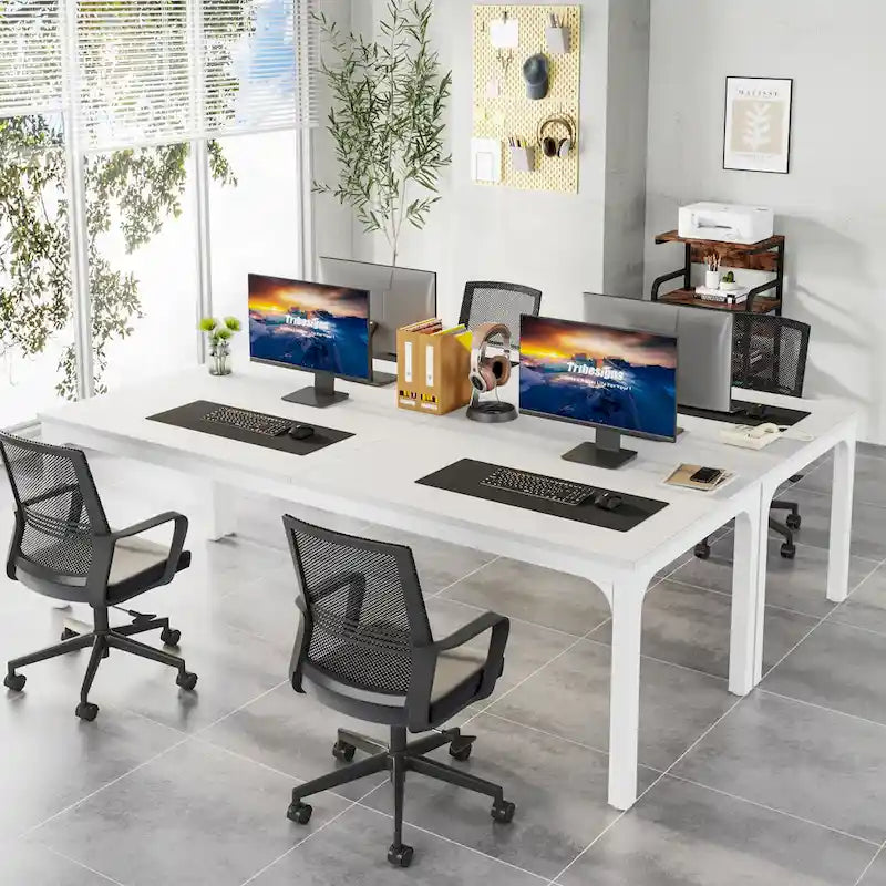 78.7 inches Extra Long Computer Desk 2 Person, Wide Double Office Writing Workstation