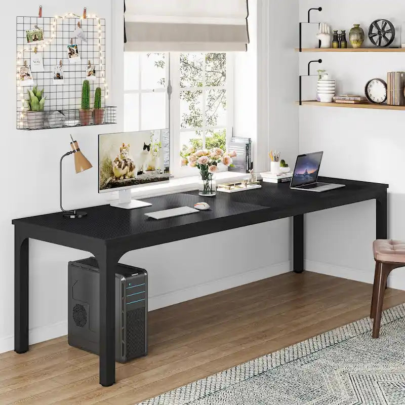78.7 inches Extra Long Computer Desk 2 Person, Wide Double Office Writing Workstation
