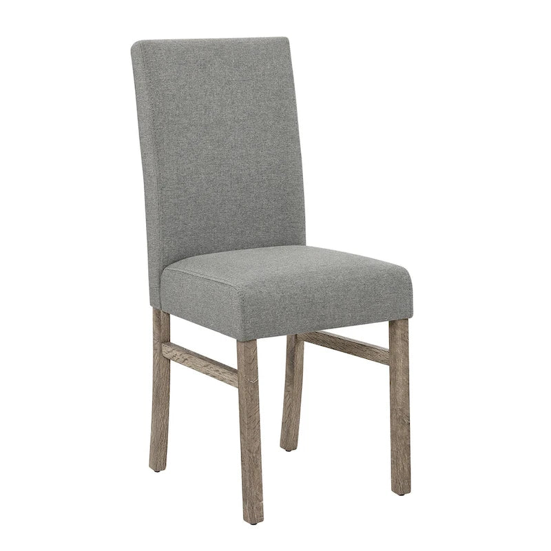 Set da pranzo rustico da 5 pezzi con tavolo rettangolare salvaspazio e 4 sedie imbottite