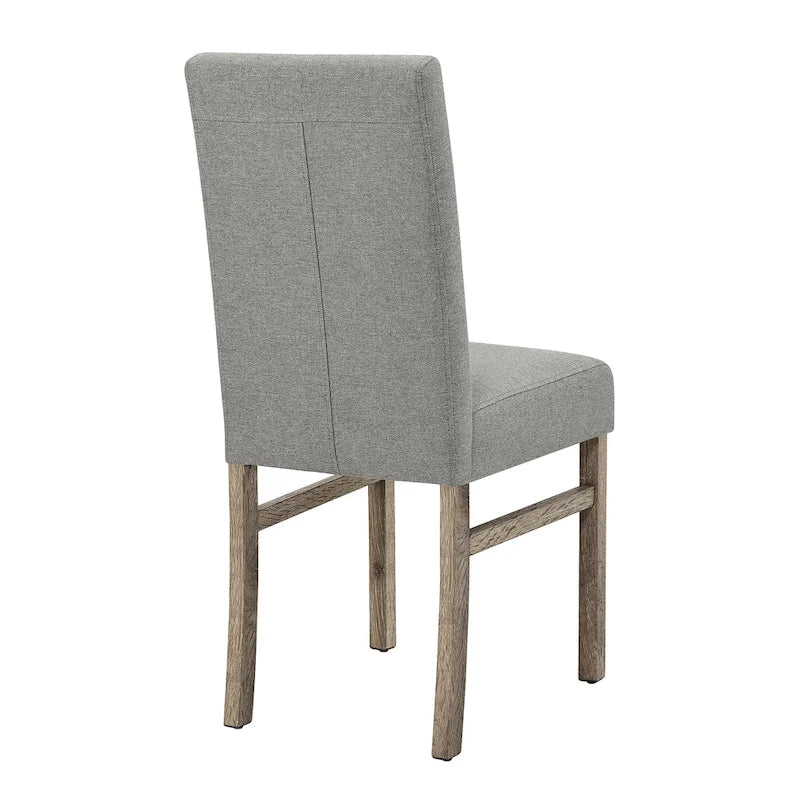 Set da pranzo rustico da 5 pezzi con tavolo rettangolare salvaspazio e 4 sedie imbottite