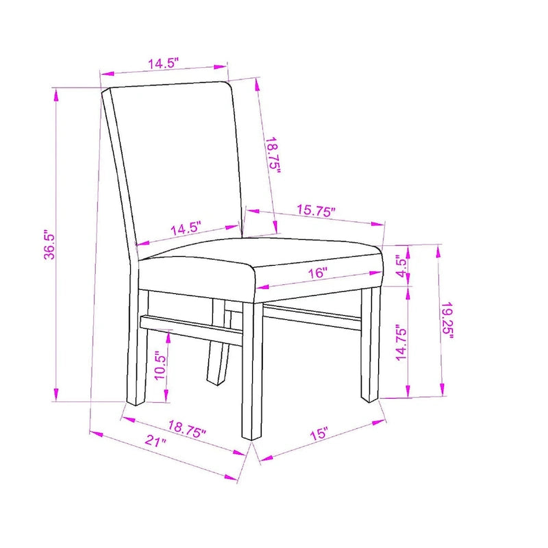 Set da pranzo rustico da 5 pezzi con tavolo rettangolare salvaspazio e 4 sedie imbottite