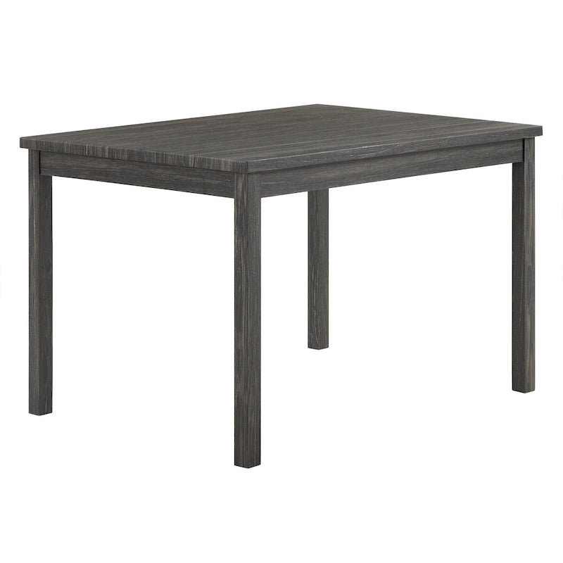 Set da pranzo rustico da 5 pezzi con tavolo rettangolare salvaspazio e 4 sedie imbottite