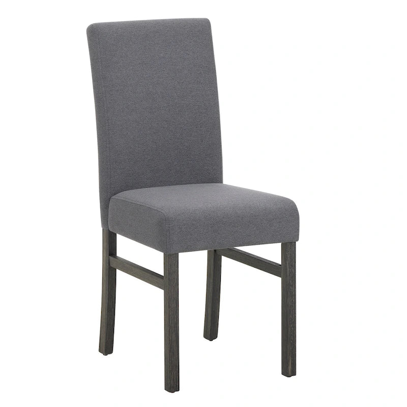 Set da pranzo rustico da 5 pezzi con tavolo rettangolare salvaspazio e 4 sedie imbottite