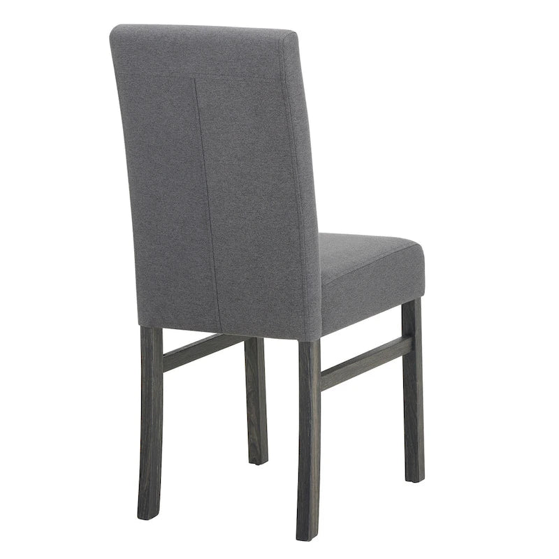 Set da pranzo rustico da 5 pezzi con tavolo rettangolare salvaspazio e 4 sedie imbottite